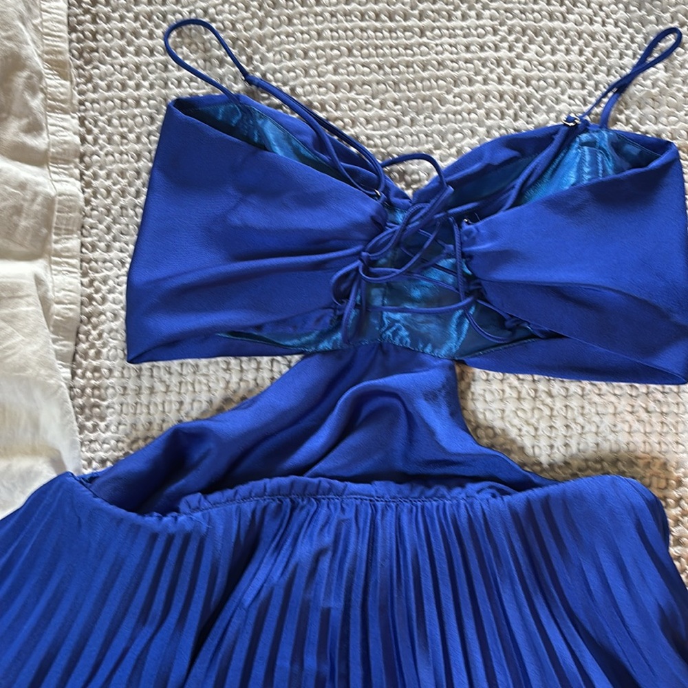 DELFI Zulay blue pleated dress - Picture 6 of 7